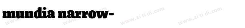 mundia narrow字体转换